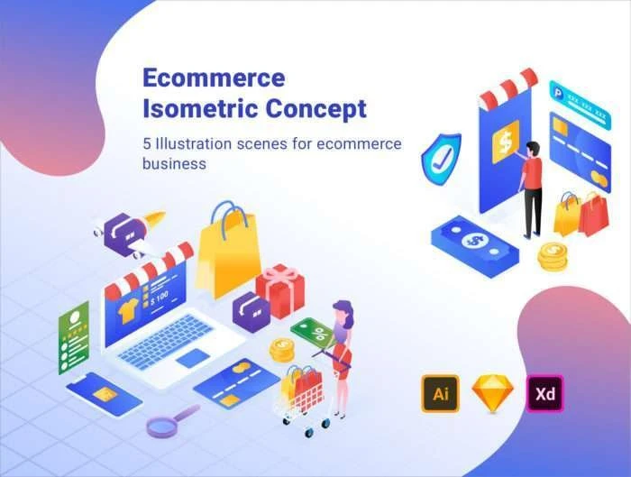 Ecommerce Isometric Illustration 1