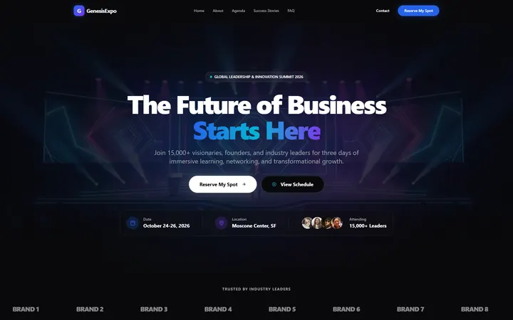 Webinar GoHighLevel AI Studio website template home page design
