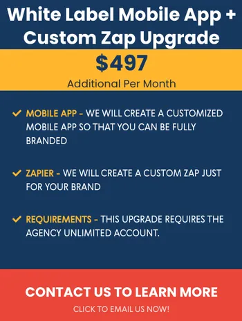 Gohighlevel SAAS plan Pricing 4 GoHighLevel pricing plan White Label Mobile App Agency Pro
