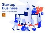 5 Startup Business Illustration