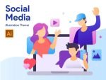 5 Social Media Illustration