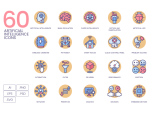 60 Artificial Intelligence Icons - Butterscotch Series