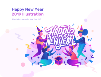 New Year 2019 Illustrations