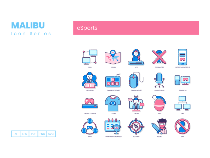 Esports & Gaming Icons - Malibu Series - Image 4