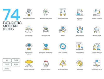 74 Futuristic Icons