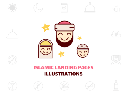 Islamic Landing Page Illustration