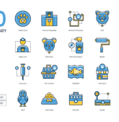 60 Veterinary Icons - Kinetic Series