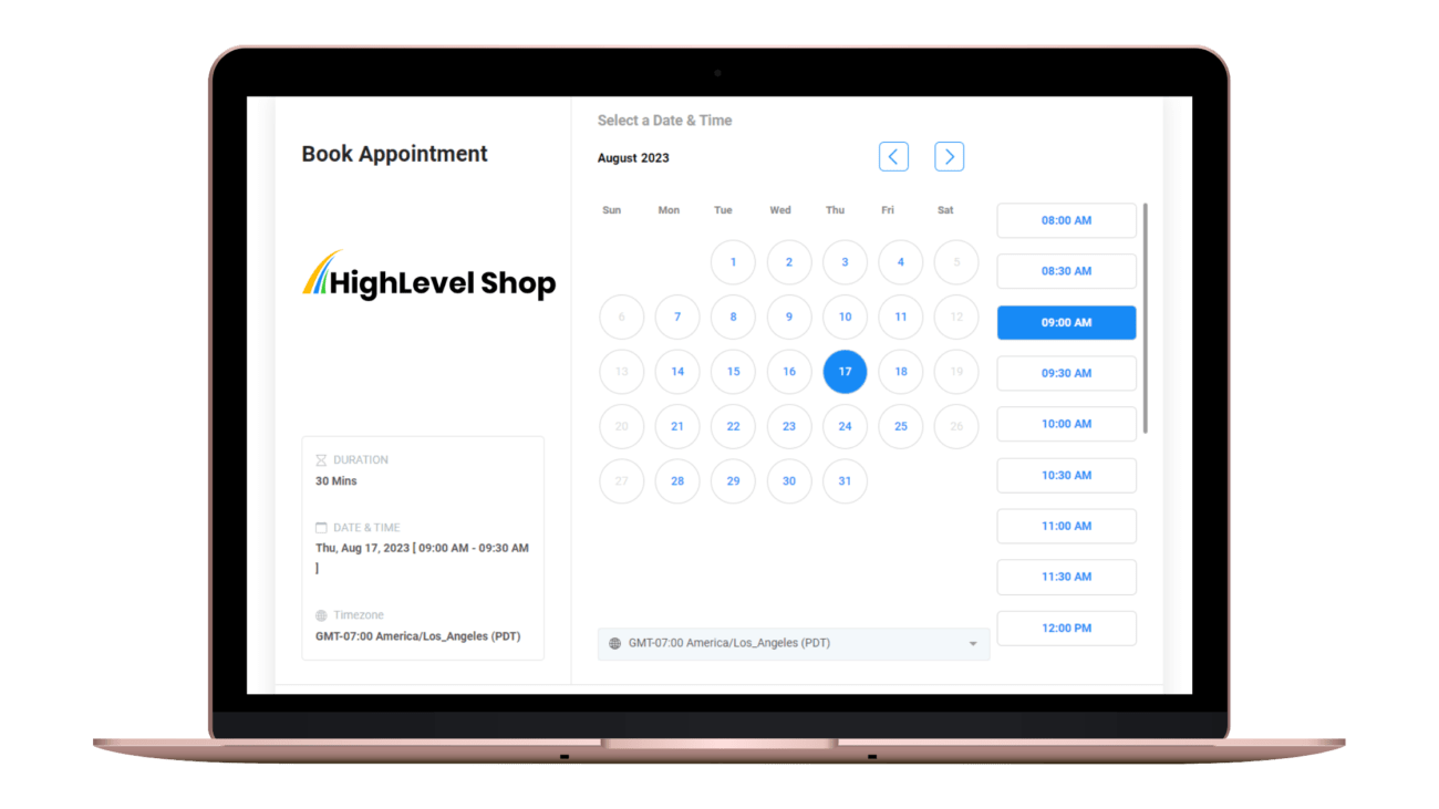 Cleaning Services Snapshot 8 calender crm