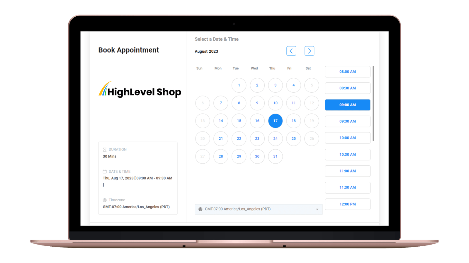 Gym and Fitness Snapshot 8 calender crm