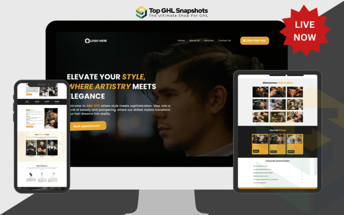 Hair Saloon Salon & Haircut Funnel - Image 1