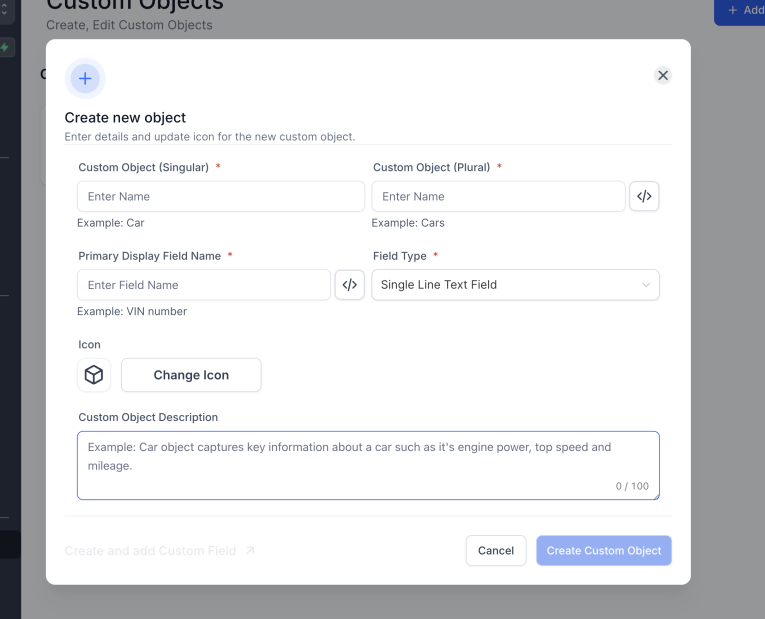 Creating and Editing gohighlevel Custom Objects 2 gohighlevel custom objects