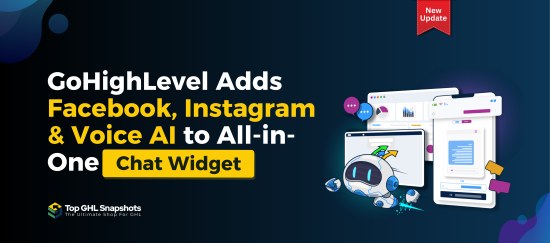 Discover the latest GoHighLevel chat widget update introducing FB, IG, WhatsApp, and Voice AI in a single unified chat interface.