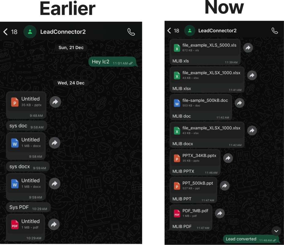 GoHighLevel Adds Rich WhatsApp Media Messaging to New Conversations UI 1 Learn how to send documents, videos, and images using the new WhatsApp Conversations UI in GoHighLevel.