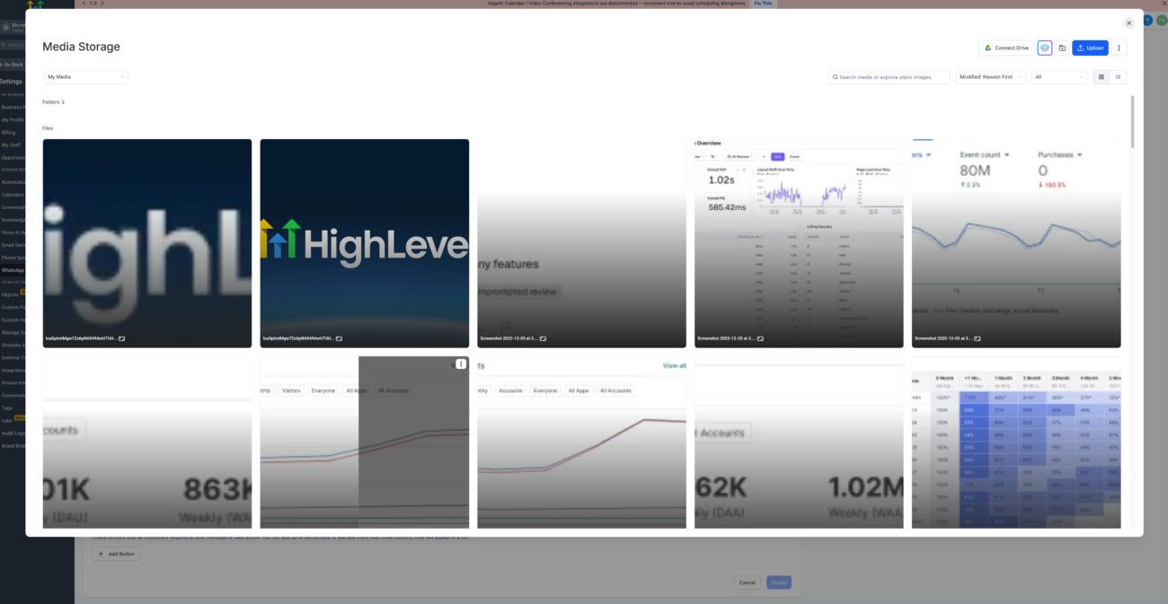 A complete guide to GoHighLevel’s Media Library for WhatsApp Templates, including benefits, supported file types, use cases, and FAQs.