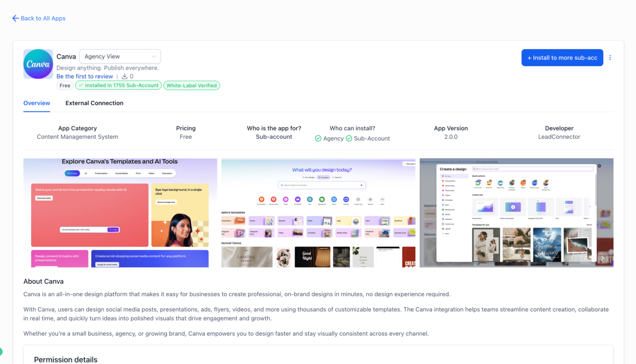 Canva Integration in Media Storage 1 Seamlessly connect Canva to Media Storage, edit designs without switching tabs, and streamline your marketing workflow.