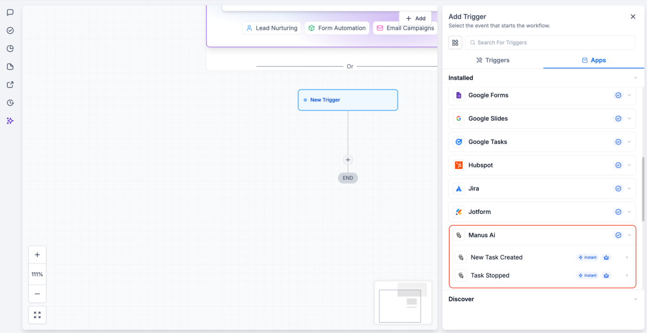 Manus Triggers and Actions in Workflows 1 Discover how Manus triggers and actions transform HighLevel Workflows into powerful AI automation engines with structured multi-step task management.